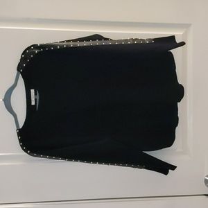 Black Sweater with Pearls